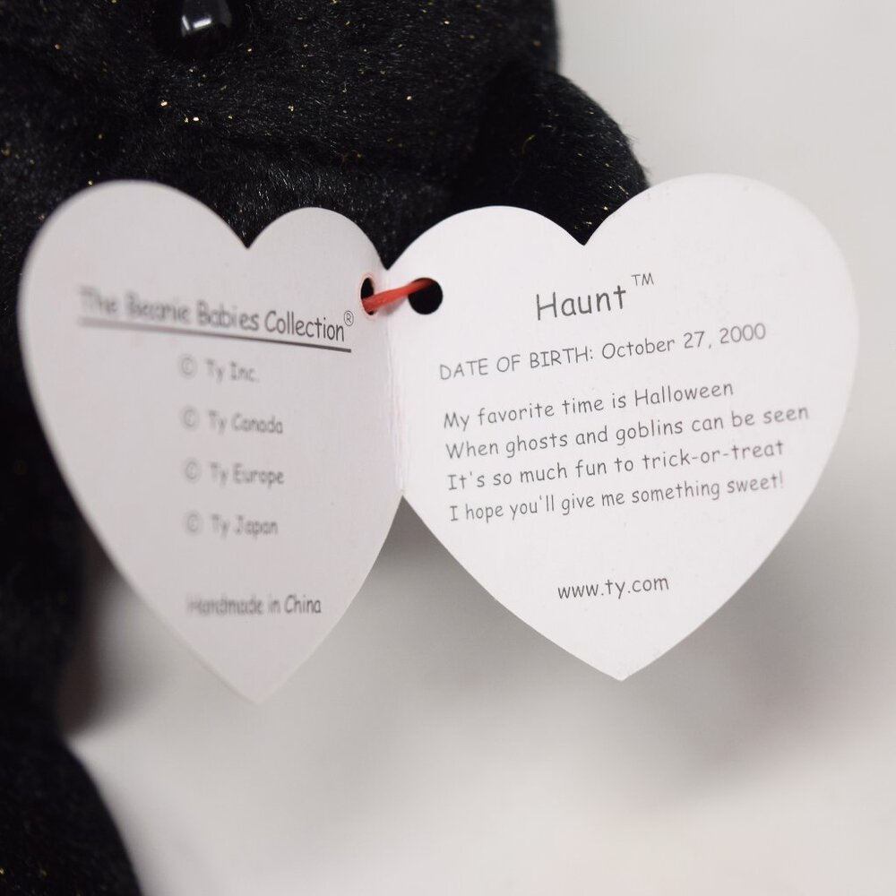 2 Ty 2001 Haunt 1998 Pumkin Beanie Baby Halloween Bear Pumpkin Stuffed Animal - Picture 11 of 16